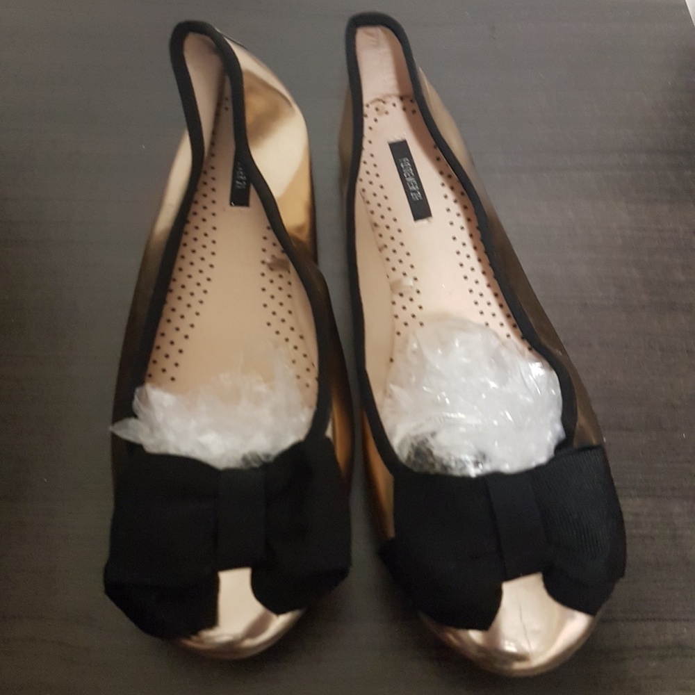 Forever 21 Rose Gold Bow Flats 8